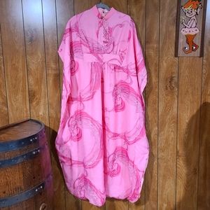 Unique true vintage stunning pink caftan